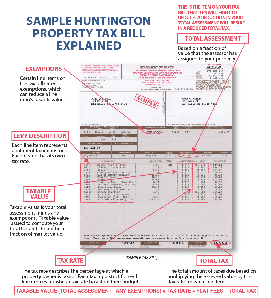 Huntington Property Tax Bill